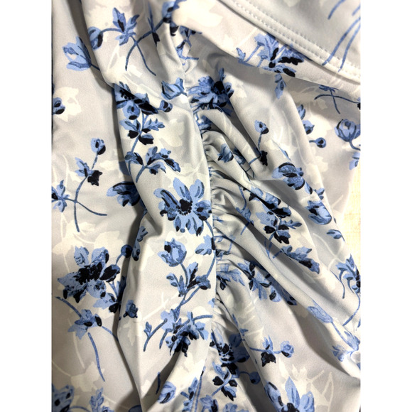 NWT A‎ Pea In The Pod One Piece Swimsuit, Ruffle Strap, Lace Up Back, Floral, M - Picture 8 of 9